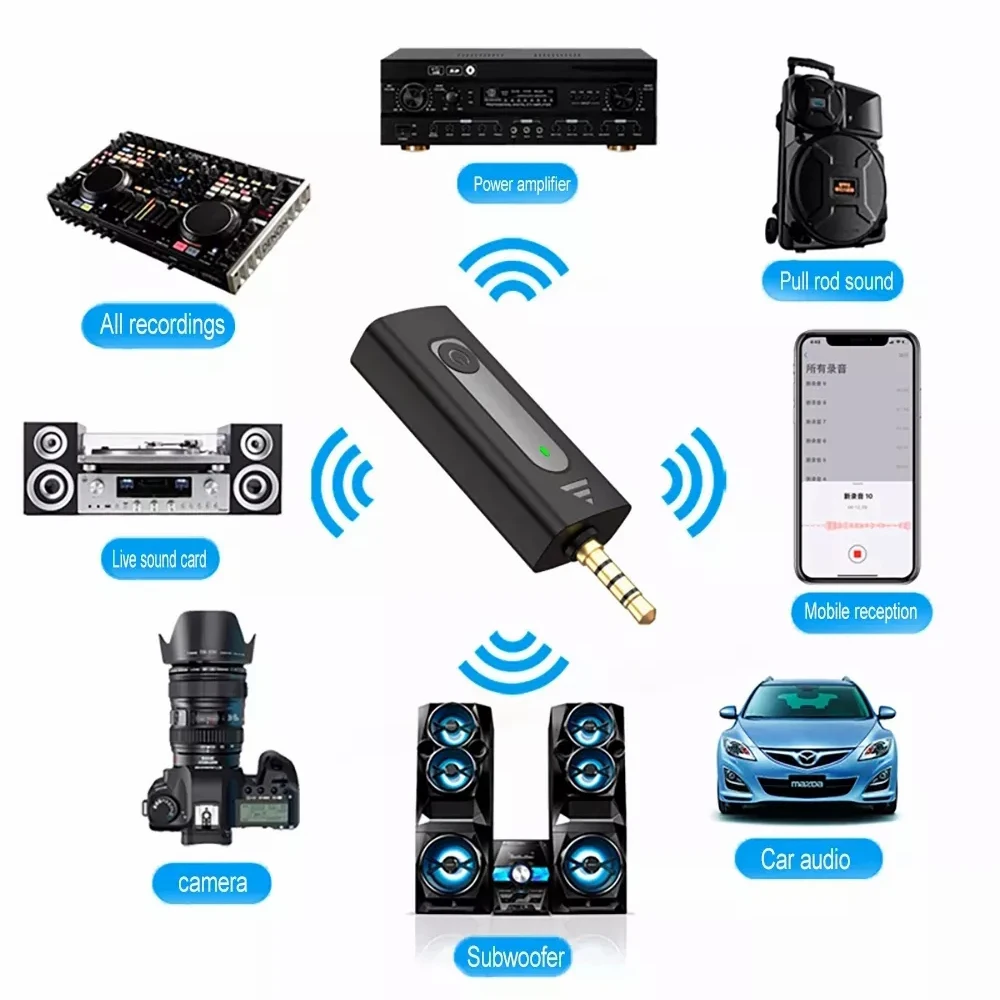 3.5 mm Lavalier wireless karaoke microphone 2.4Ghz sing2 Record vlogging Lapel mic Wireless Microphone for mobile phone camera