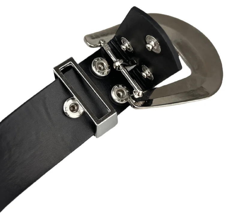 Diamond belt Punk style inlaid rhinestone belt cross-border for explosive performance needle buckle set with the source factory