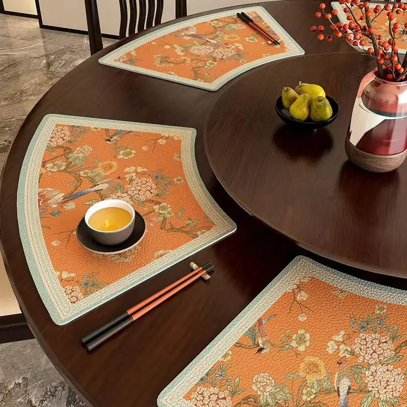 Hot Selling Custom Soft Safe Synthetic Leather Table Mats Double Sided Nonslip Placemats Wholesale Faux Leather Placemats