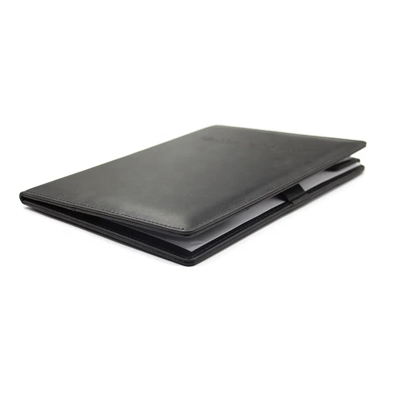 A4 Black PU Leather Magnet Menu Holder By High Quality Manufacture Factory From Yimi