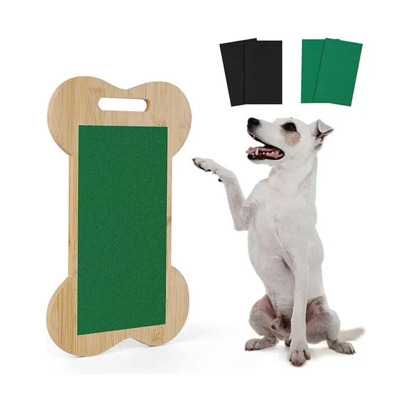 Customized Bamboo Dog Nail Scratch Board Dog Scratch Pad for Nail
