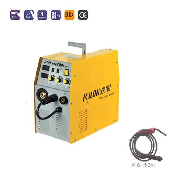  Китайский Rilon NBC200G IGBT инверторный газовый мини Mag Mig сварочный