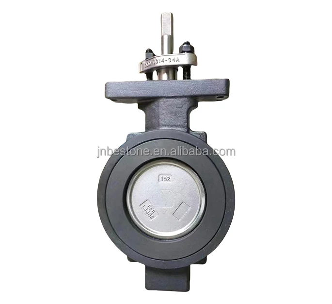 DN50 Gearbox Double Offset Soft Seat High Performance Butterfly Valve wafer Type