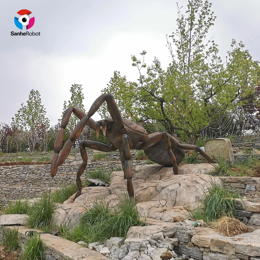 SH-RI054 SANHE Real Style Animatronic Remote Control Spider For Sale