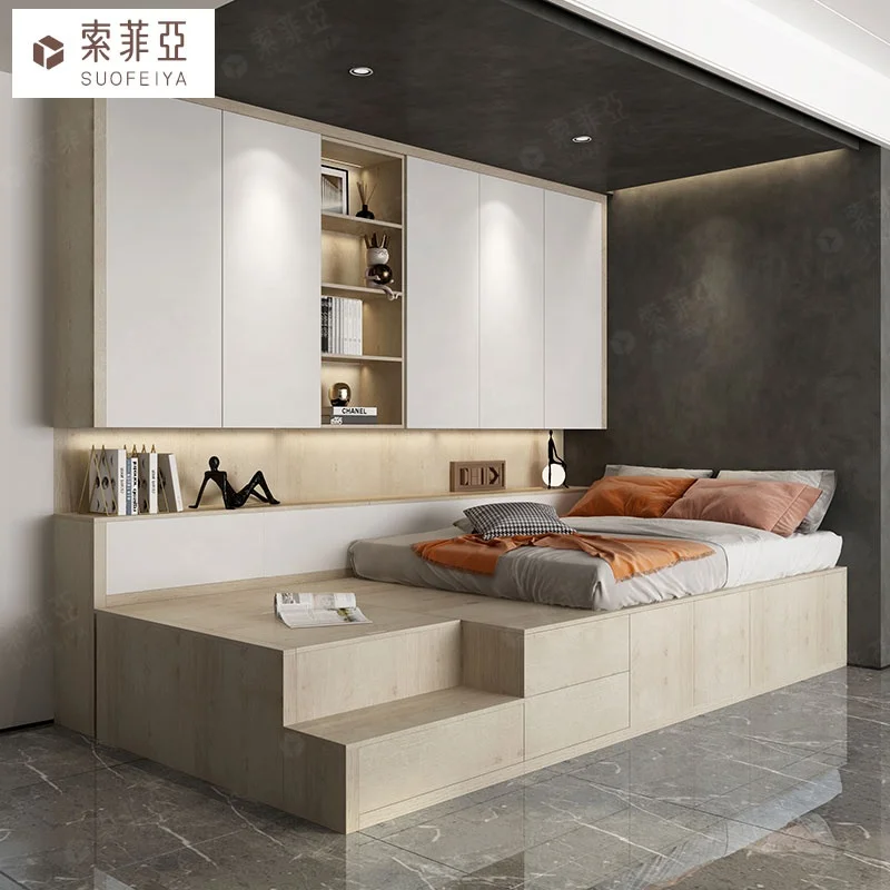 SUOFEIYA High Quality Saving Space Customized Cabinet Mult-Functional Tatami Storage Bed Cabinet