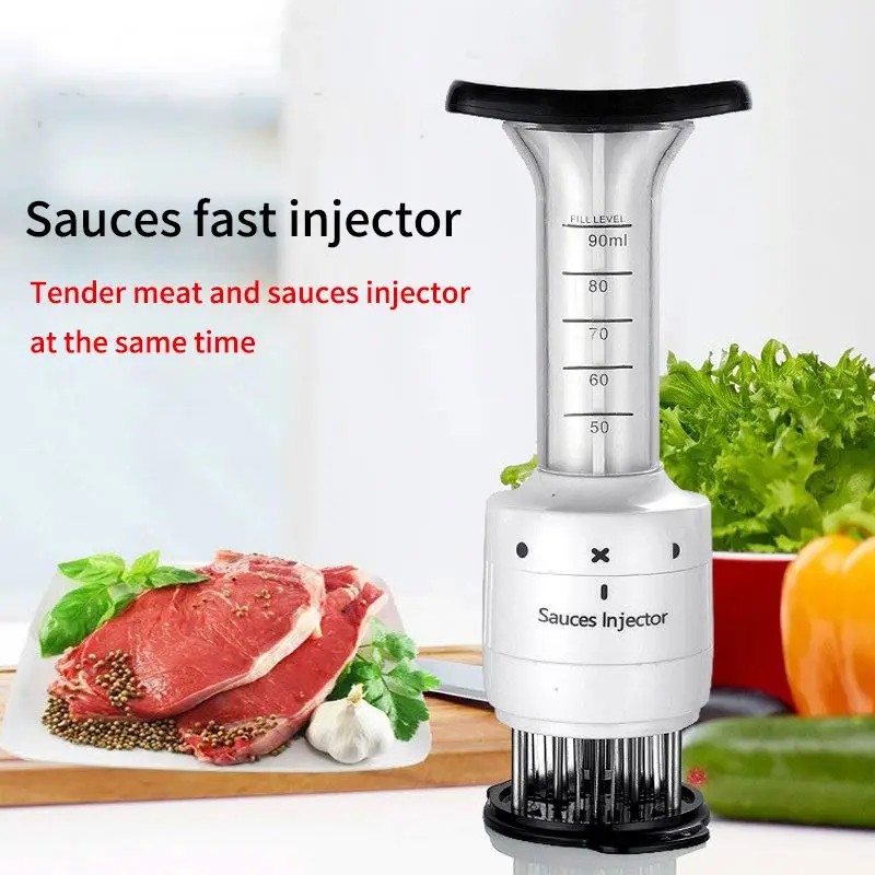 Бытовые кухонные инструменты инструмент для размягчения мяса из нержавеющей стали инжектор соуса