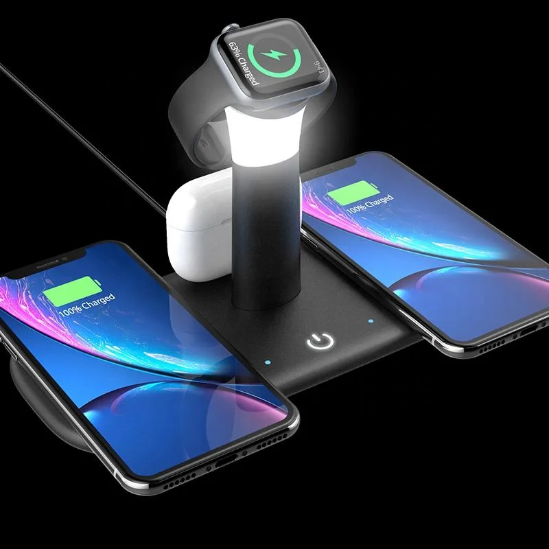 15 Вт 3 в 1 портативная беспроводная зарядная станция Qi для Iphone Airpods