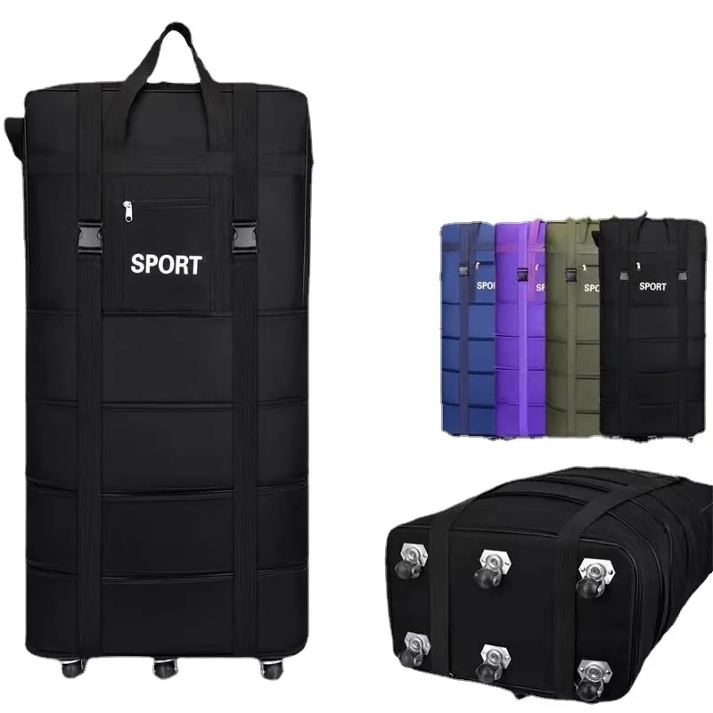 Large Capacity Luggage Travel Bags Durable Luggage Trolley Bags Waterproof Expendable Wheeled Travelling Bags Luggage