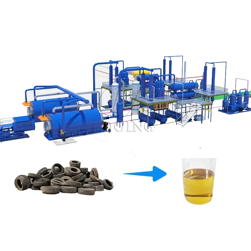 Low price supply Small Big Scale Waste Tire Plastic to Diesel Fuel Treatment Machine MSW Pyrolysis Plant Unit