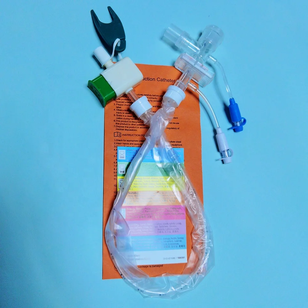 Tianck medical factory nursing care disposable sterile 24h 72h closed suction catheter disposable medical consumables