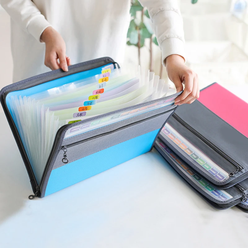 Expanding File Folder High Quality Document Waterproof Expanding File Folder With Zipper