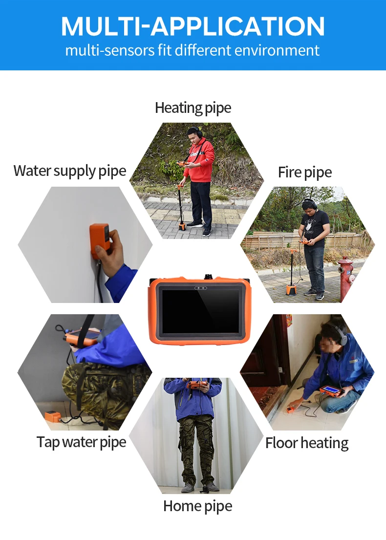 PQWT L5000 Residential Underground and Walls Multi Sensors Scanner Plumbing Pipe Water Leak Detector