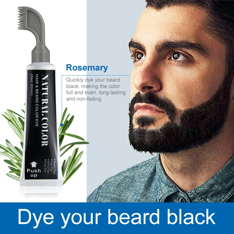 Whole Man Easy Dye Home Use Beard Coloring Comb Magic Black Hair Dye Color Comb Beard Dye Product