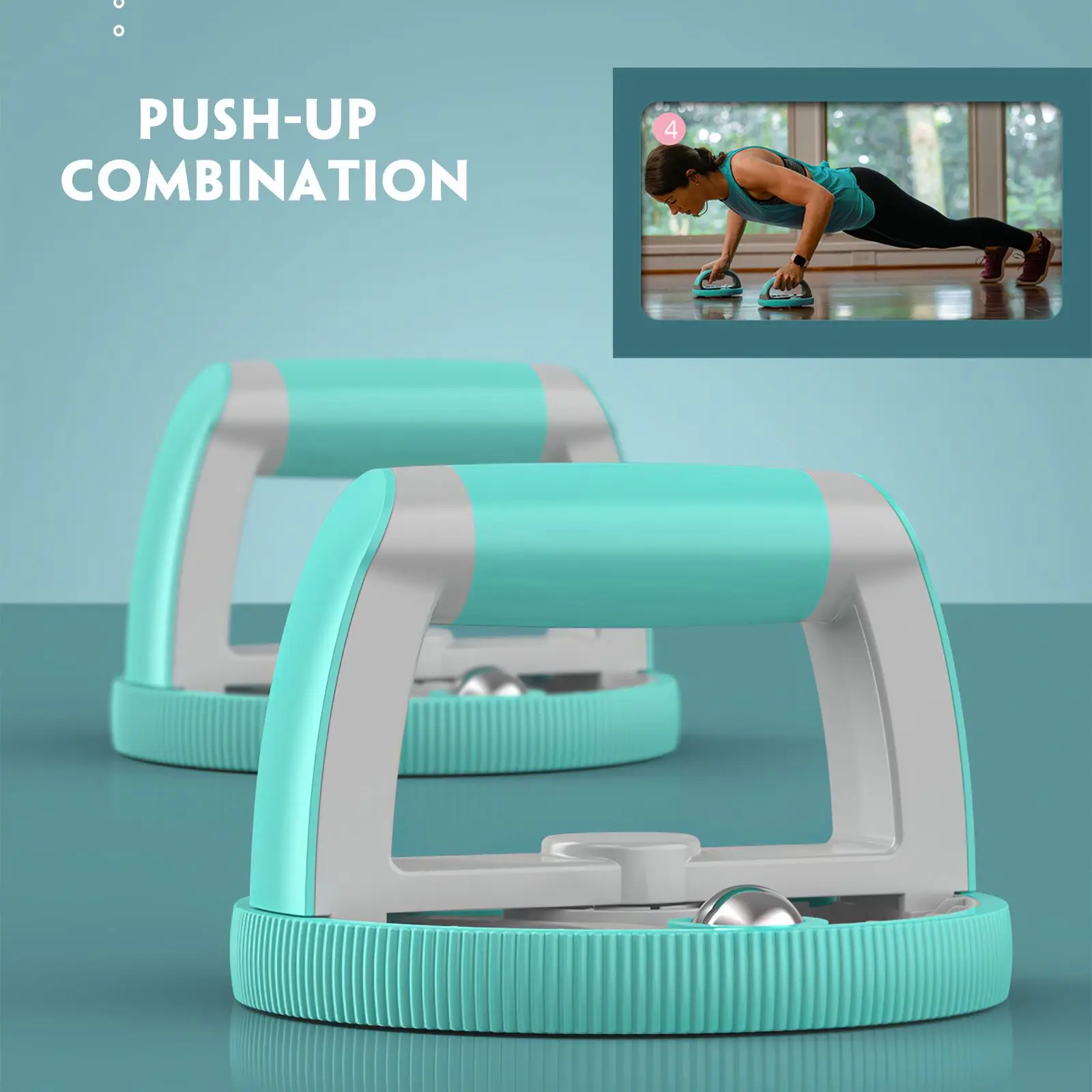 Custom multifunctional 6 in 1 AB wheel roller kit indoor and outdoor weight loss fitness shaping abdominal wheel
