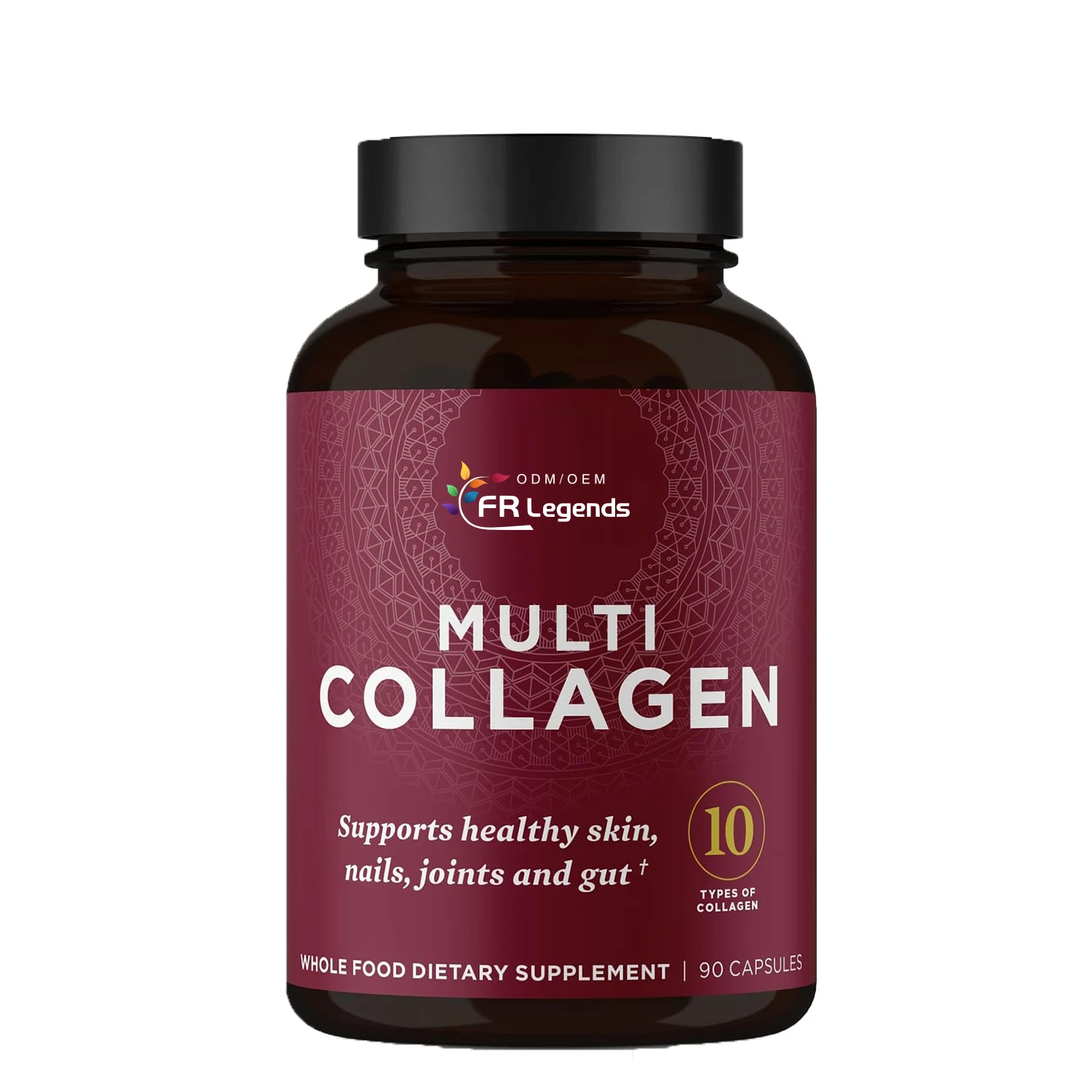 OEM ODM Collagen Peptides Herbal Supplements Supports Healthy Nail Skin Whitening Hydrolyzed Multi Collagen Capsules