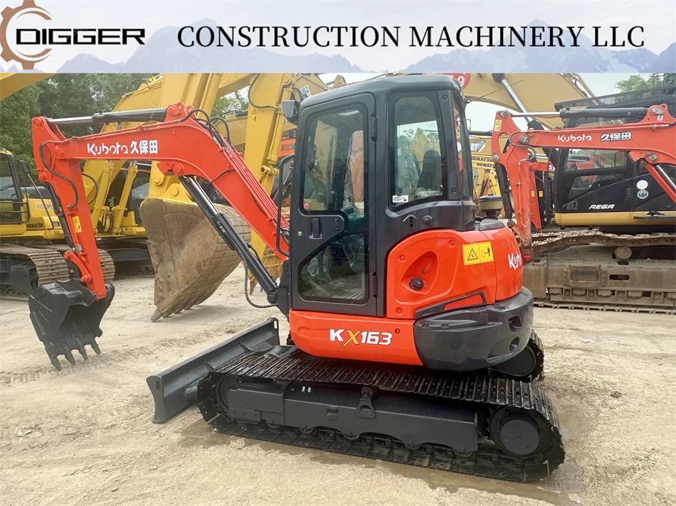 90% new used excavatir kubota kx163 for sale high quality hydraulic crawler low price original Japan mini DPF