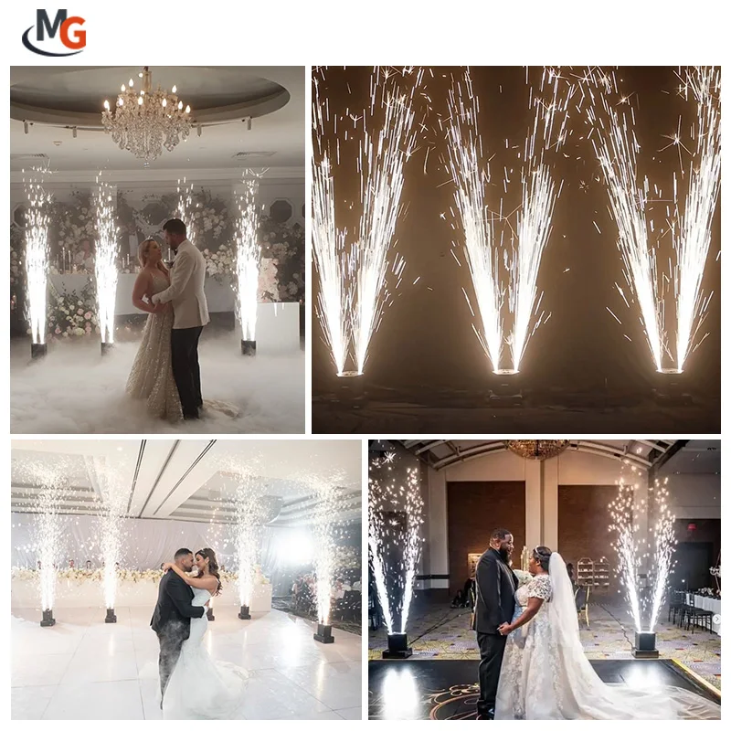 Professional Double Head Spin 360 Spinning Rotating Fireworks Function Machine New Effect Sparkler Machine for Wedding