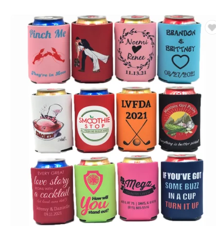 Cheap Price Can Cooler Neoprene Custom Logo Can Cooler Holder 12oz Stubby Holder Sublimation Coozies