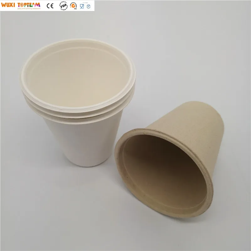 
Biodegradable Sugarcane Bagasse 7oz Drinking Cup  (1600235264164)