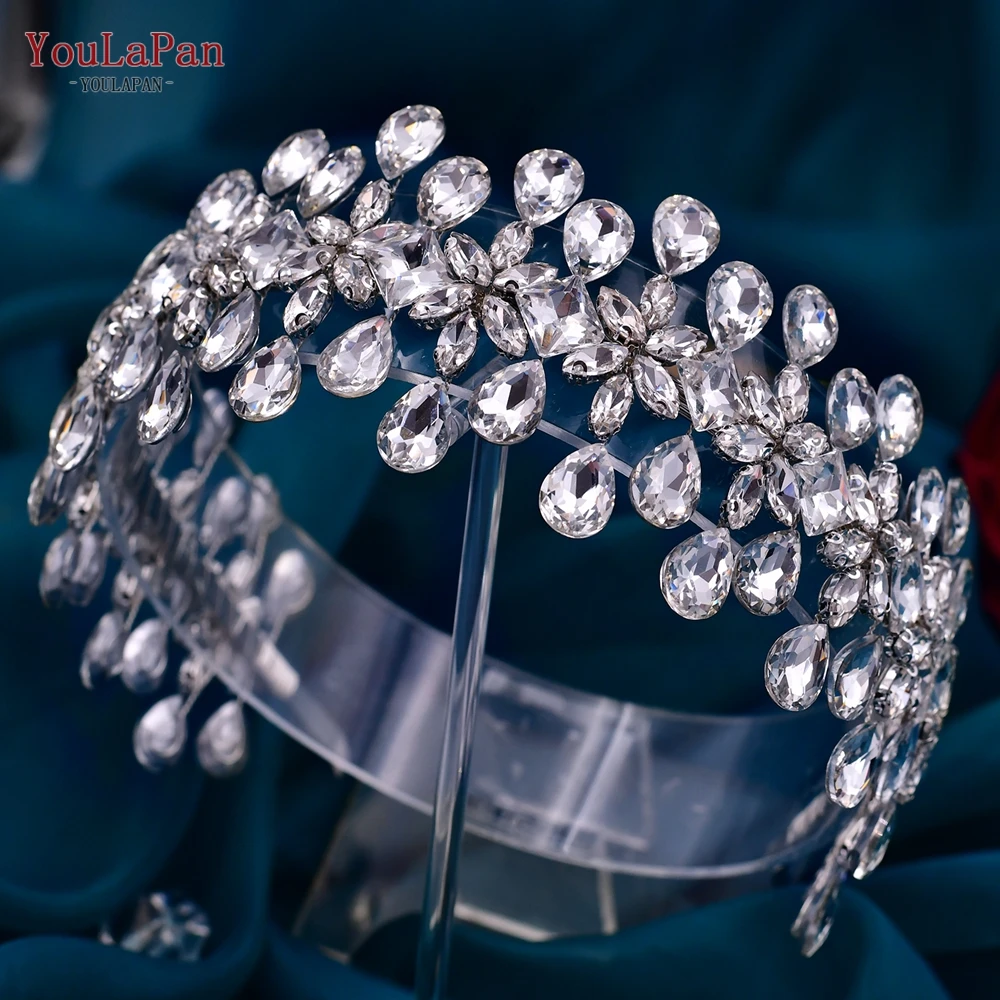 YouLaPan Rhinestone Headbands Shiny Handmade Women Prom Wedding Hair Accessories Bridal Hairstyle Decorations HP354