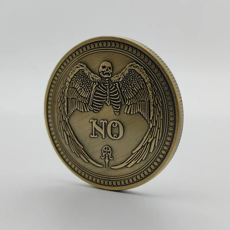 Ancient  Metal 3D Relief Coin YES Decision NO Commemorative Coin Sun Moon Glory Lucky Skull Gold Silver Coin