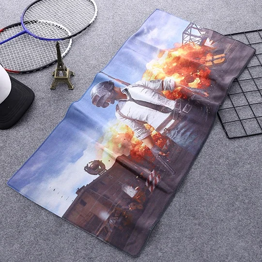 Event towel Heat transfer printed microfiber sports towel printed logo Gym Basketball Hip Hop dance event towel