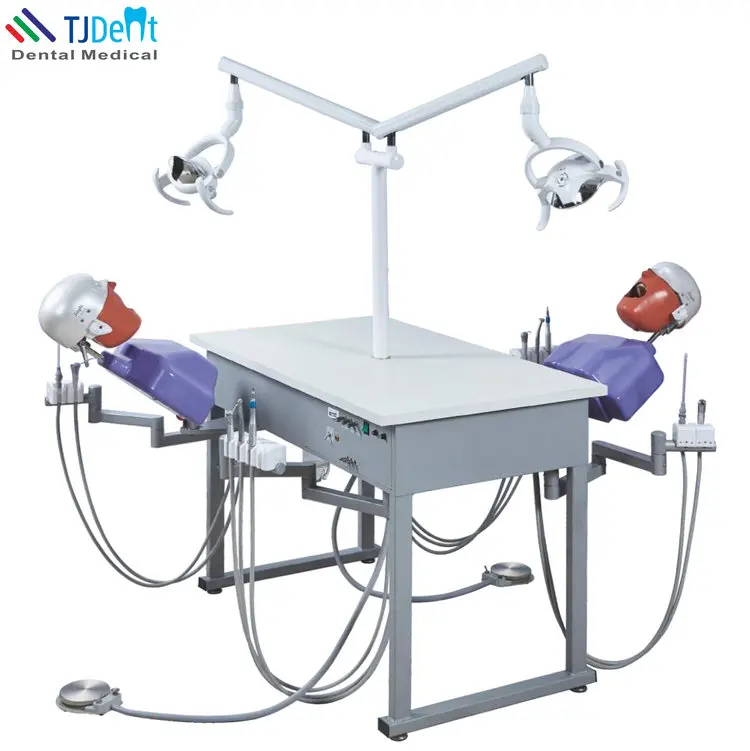 Dental 2 Students training Double Teaching Manual Control Phantom Dental Simulation Unit