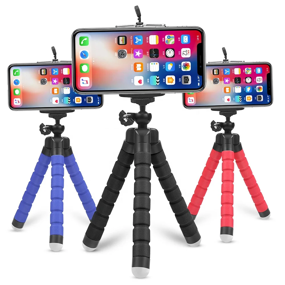Kaliou  Hot sale sponge octopus Mini tripod with strong flexibility for smartphones and motion camera stands selfie tripod 360