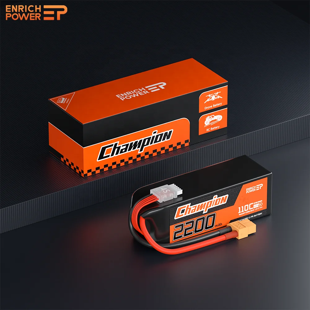 EP 14.8V 4S Lipo Battery 2200mAh 110C Lipo Battery with XT60 for RC Quadcopter Drone and FPV Model