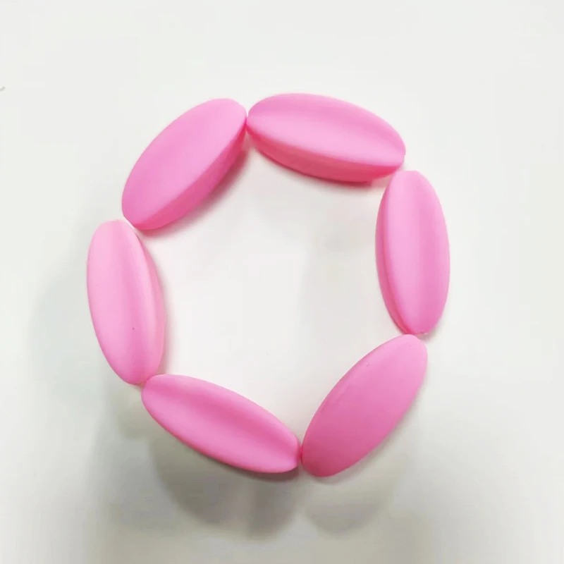 Customized 100% BPA Free Food Grade Silicone Beads for Babies DIY silicone comfort bead chain Silicone Focal Beads
