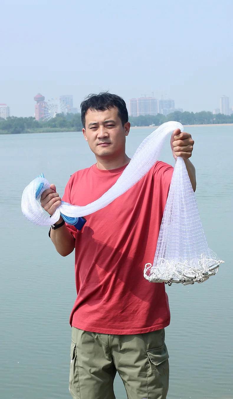 Strong Braided Cable sinker Cast Net Fishing USA Hand Cast Network Outdoor Throw Hunting Catch Fishing Tool Gill net