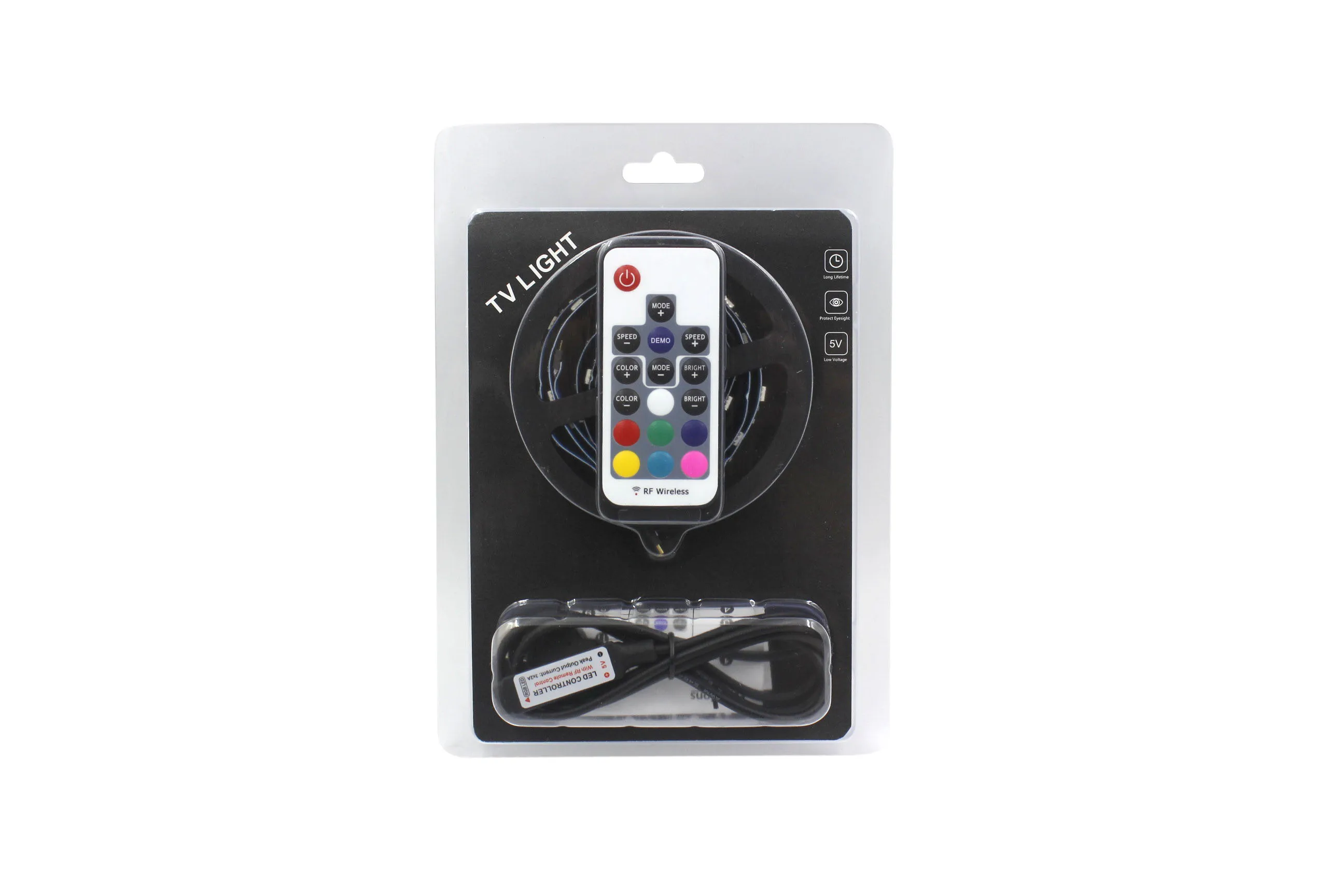 Decorative 7.2W 30LED DC5V RF Remote Controller SMD 5050RGB TV LED Flexible Strip