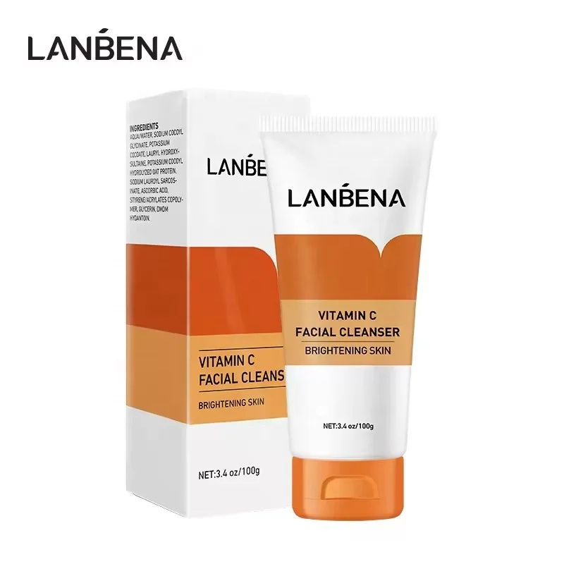 LANBENA Vitamin C cleanser moisturizing anti-acne whitening foaming face wash