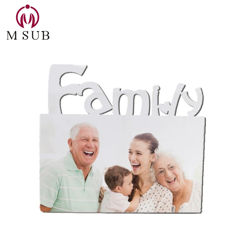 
family and love mdf sublimation photo frame promotional custom printable 