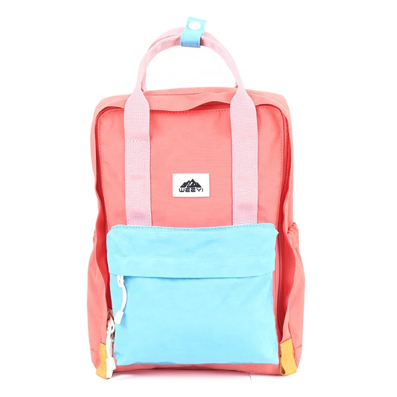 CHANGRONG Custom color block girl school backpack bag for travel