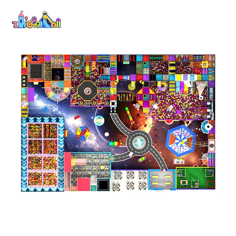 945SQM Commercial Kids Indoor Playground Served for Shopping Center With soft play equipment For Children