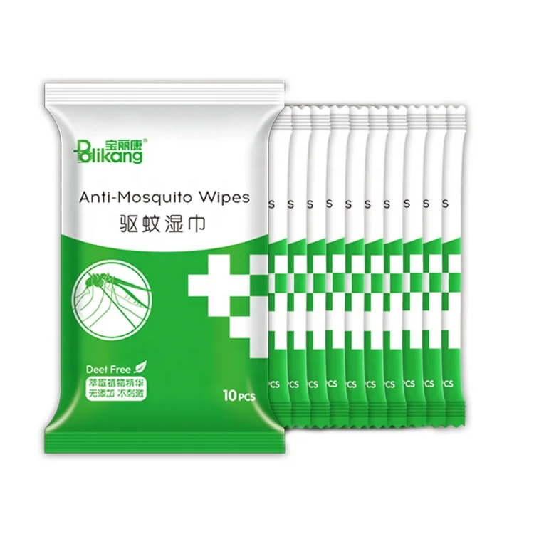 OEM Mosquito Repellent Wet Wipes Single Package  Anti Mosquito Wipes
