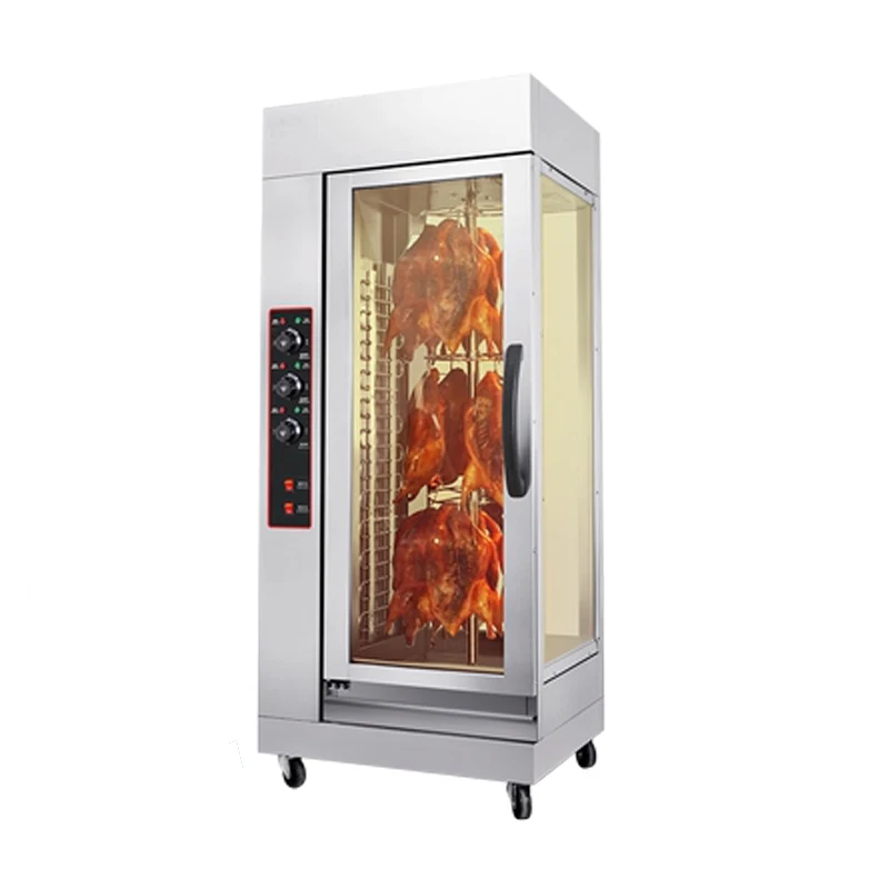 Guangzhou Rotiserrie Chicken Rotisser ,Toughened Glass Multi-Layers Big Bakery Chicken 360 Rotary Rotisserie Chicken Gas Oven