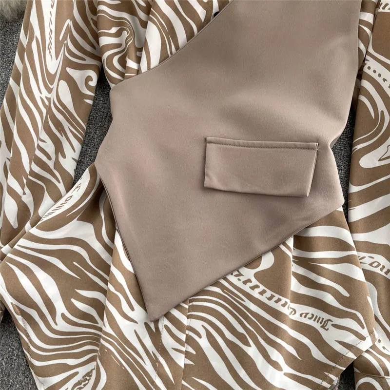 Hot Sale Ladies Elegant Long Sleeve Blouse Tops Fashion Patchwork Striped Chiffon Shirts for Women