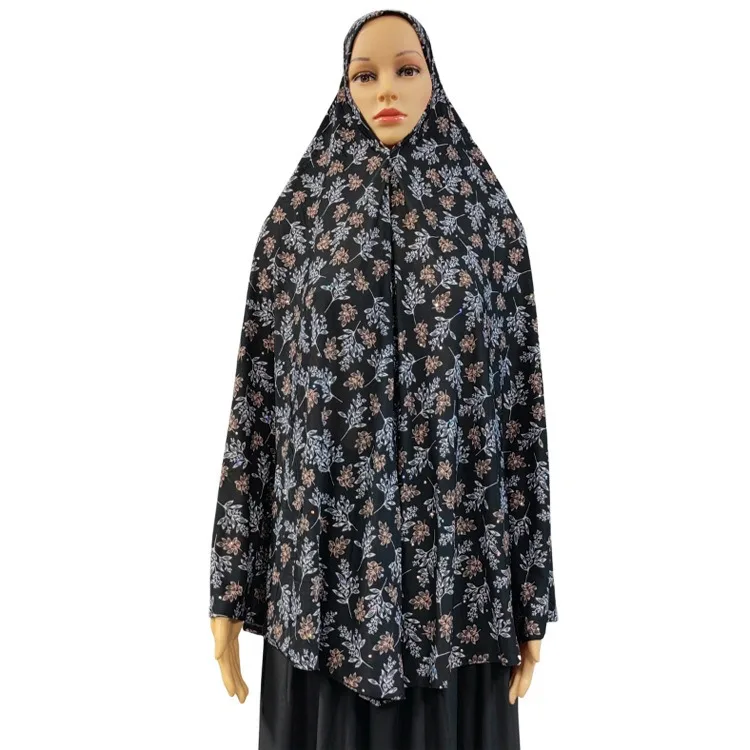 Рамадан Khimar Jilbabs Abaya мусульманский женский модный длинный хиджаб с принтом шарф мгновенная молитва над головой Паранджа P0011