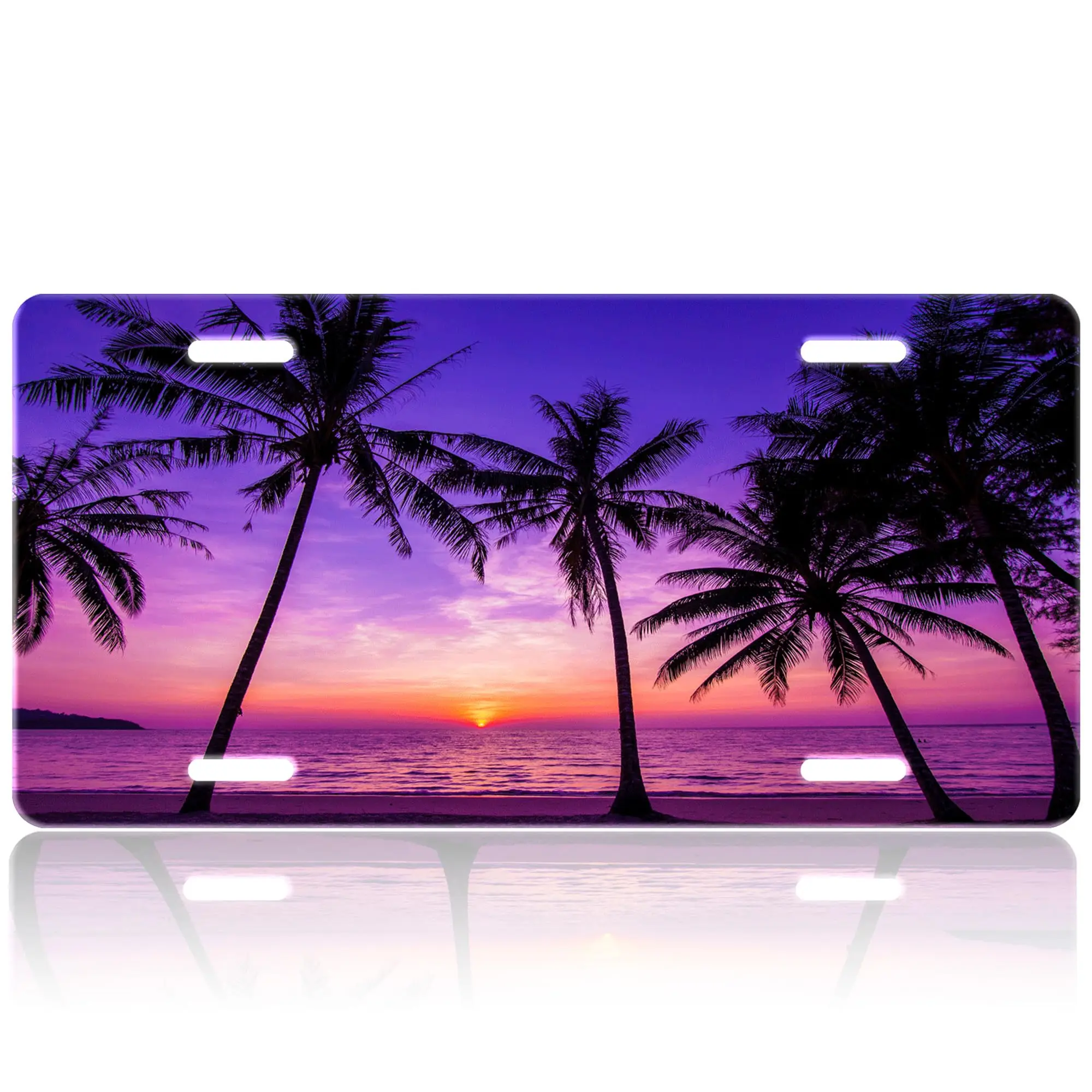 Factory Direct Sale American Flag Decorate Customized Logo Number Embossed License Plate Of Car