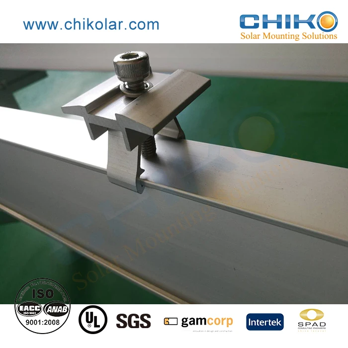 Products supply solar mounting mid clamp for solar panel mounting rack