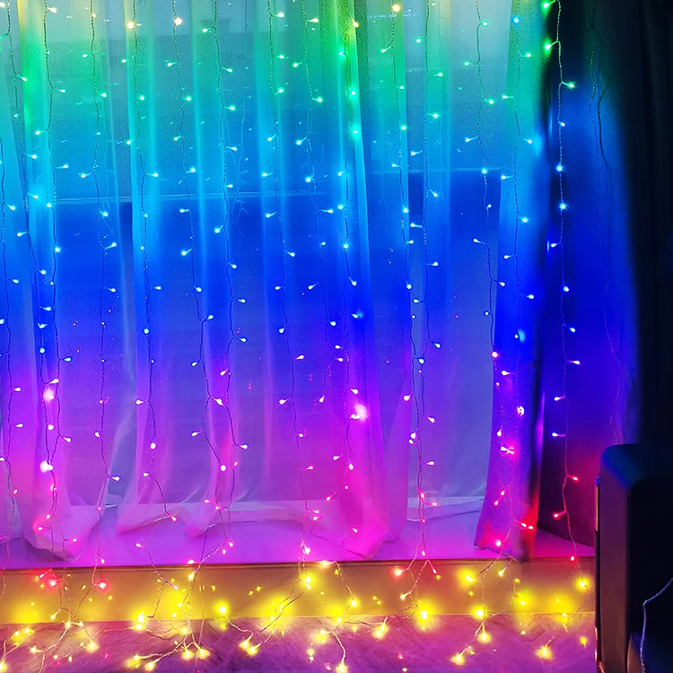 2023 новая умная светодиодная гирлянда Рождественская елка RGB праздничное украшение с приложением пульт дистанционного управления