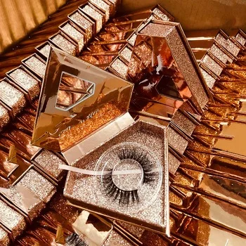 
Natural Fashion False Eyelashes 3d Real Mink Fur Strip Eyelashes Wholesale Lashes 