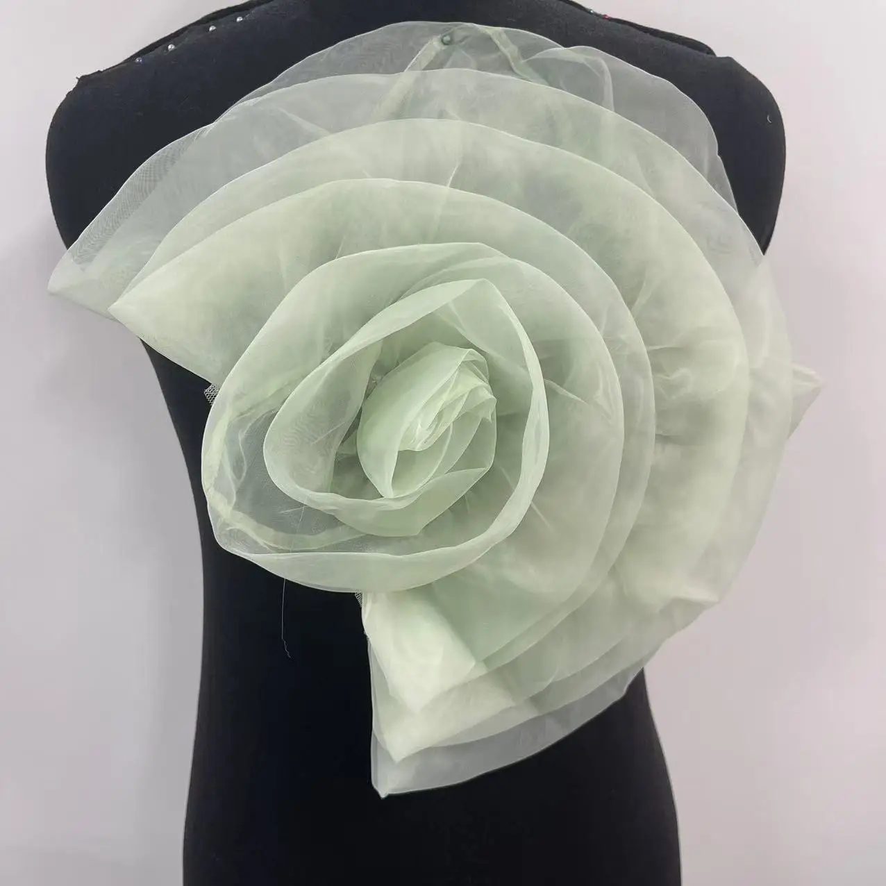 ZSY Fashion 3D Organza Rose Flower Patch DIY 3D Artificial Flower Chest Flower Sewing Applique Brooch Accessories For Dress
