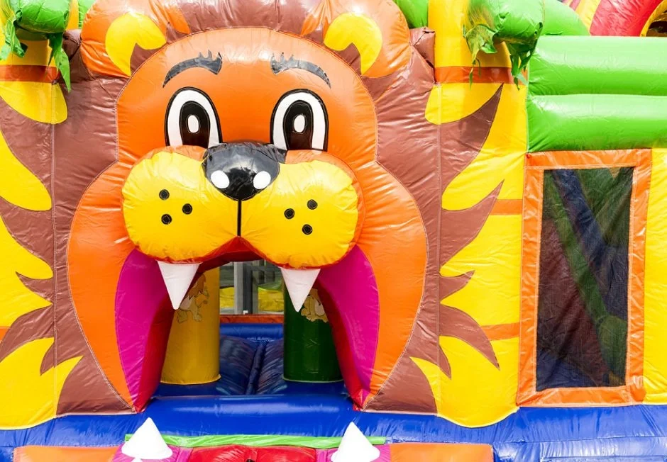 2021 New arrival inflatable lion jumper combo popular bouncy castle slide cute tiger commercial slide bouncing castle for rental