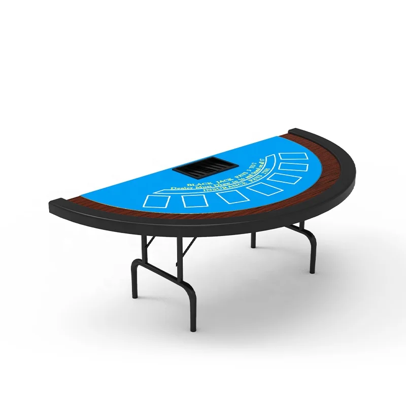 YH 1.8m Casino Wholesale Classic Designed Custom Table Layout Blackjack Table With Folding Legs