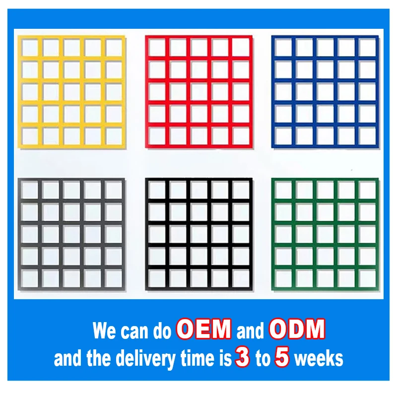 Anti Slip Safety Fiber Reinforced Plastic OEM Service Floor FRP Grating Light Weight High Strength FRP