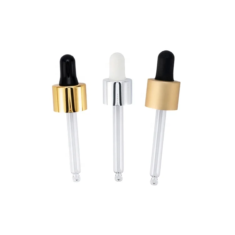 18/410  20/410 24/410 Aluminum-Plastic Metal Gold Silver Dropper Cap For Glass Dropper Bottle
