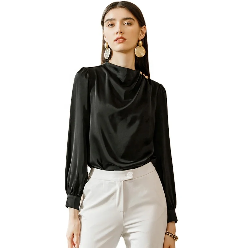 factory supplying plus size blouse for women lady casual outfit work wear simple formal business ladies wear